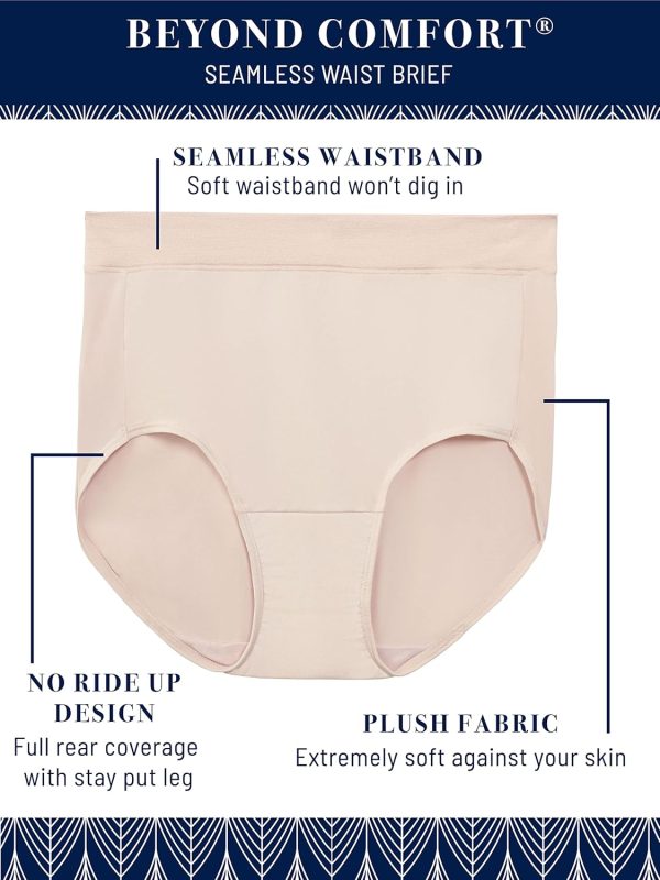 Culotte Vanity Fair Beyond Comfort Femme Sans Couture Blanc-4