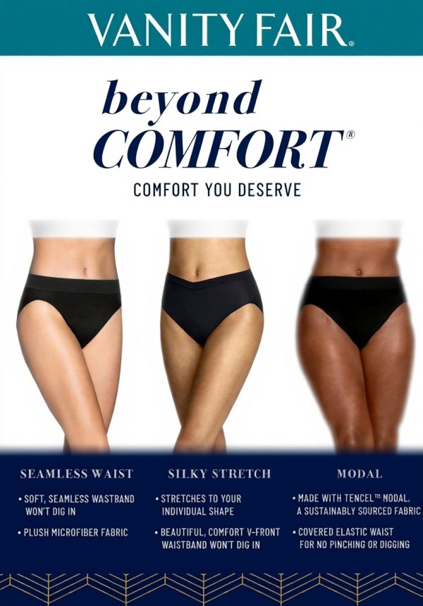 Vanity Fair shorties femme modal lot de 3 noir confortable