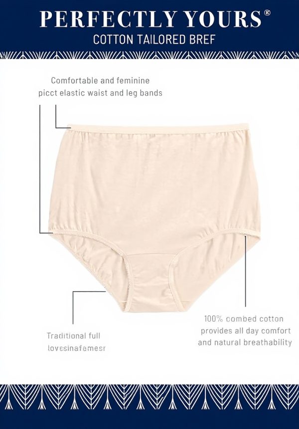 Culotte femme Vanity Fair coton confort ajustement parfait