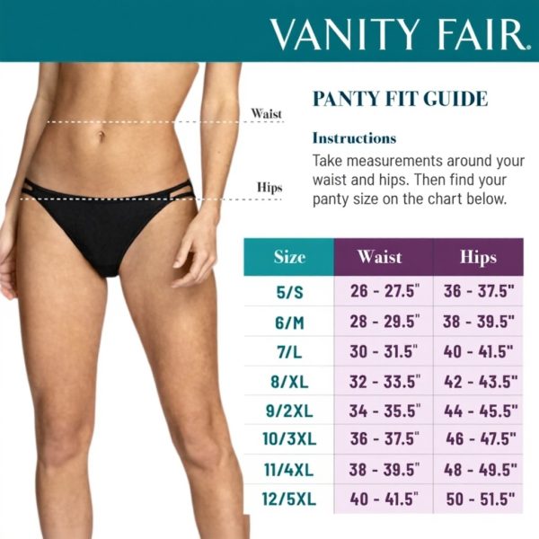 Culotte femme Vanity Fair coton confort ajustement parfait