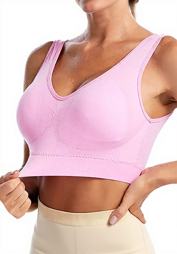 JOASDAO Soutien-gorge sport femme sans armatures push-up