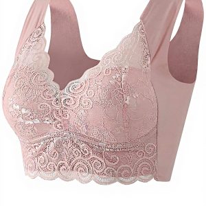 JOASDAO Soutien-gorge sans fil push-up dentelle femme sport