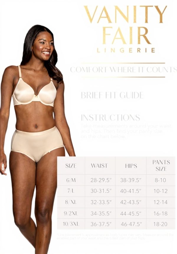 Culottes Vanity Fair Confort Anti-Remontée Lot de 3 Noir