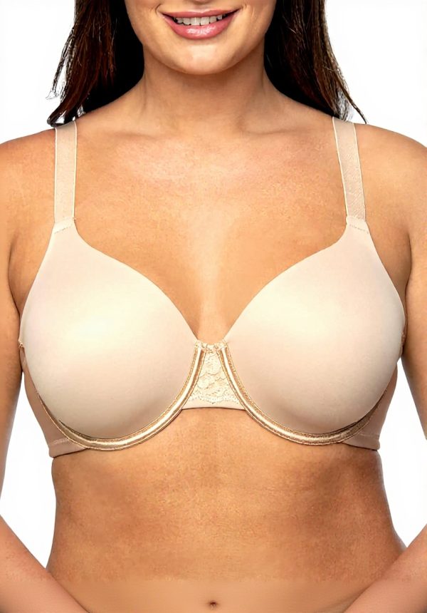Soutien-gorge Vanity Fair dentelle beige miel femme confort
