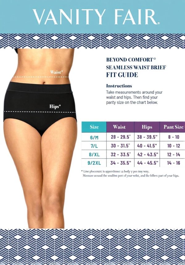 Vanity Fair Slip Femme Taille Sans Couture Modal Noir