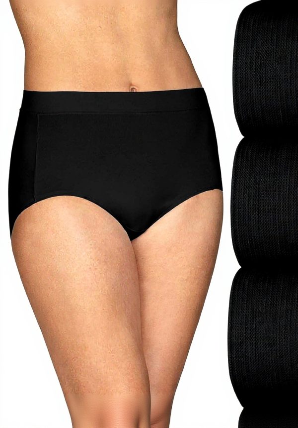 Vanity Fair Slip Femme Taille Sans Couture Modal Noir