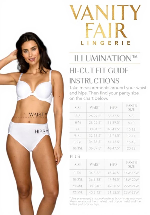 Vanity Fair Slips Femme Culottes Coton Bordure Satin