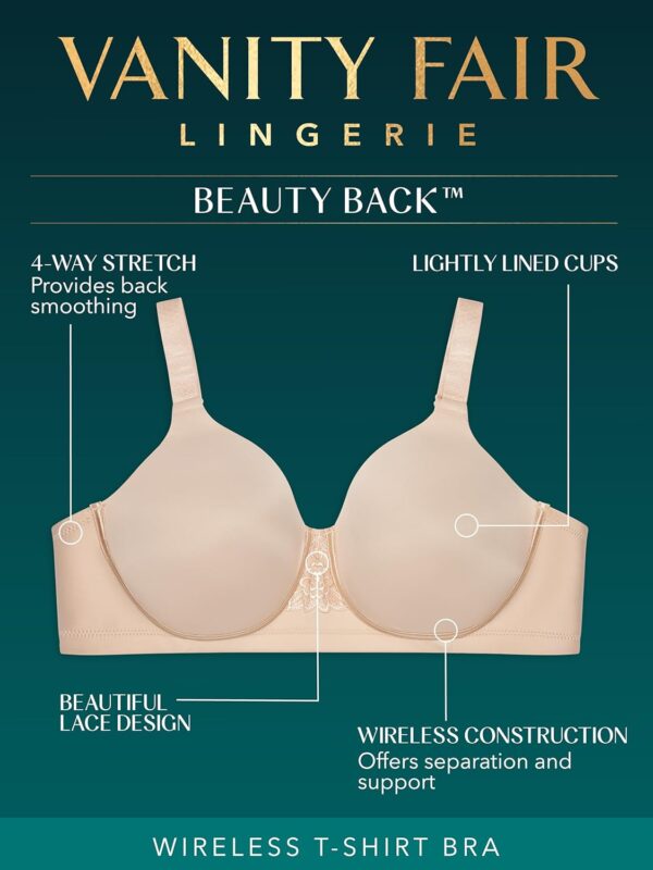 Soutien-gorge Vanity Fair sans fil doux lissage dos femme-3