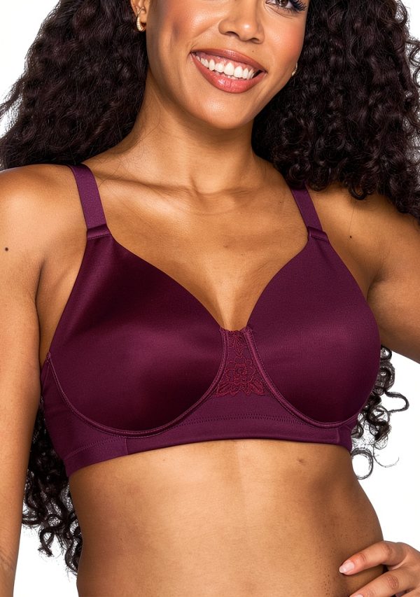 Soutien-gorge Vanity Fair sans fil lissage dos femme prune