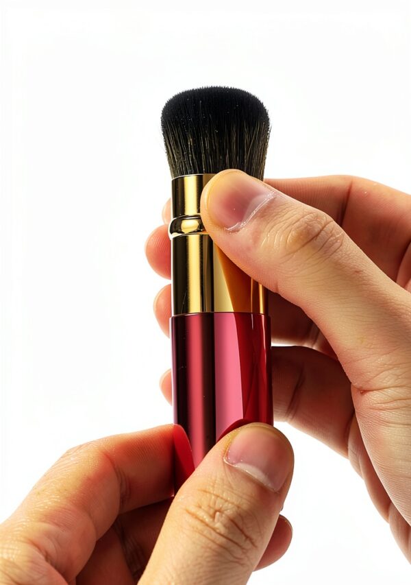 Pinceau à poudre Générique petit format léger maquillage-5