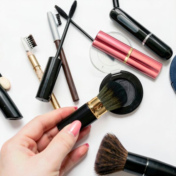 Pinceau à poudre Générique petit format léger maquillage-6