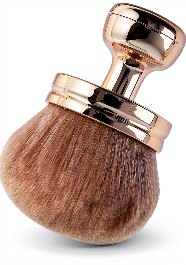 Pinceau de bronzage ovale en microfibre appliquant du fond de teint
